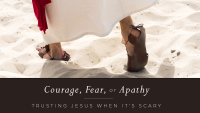 Courage, Fear, or Apathy: Trusting Jesus When It's Scary